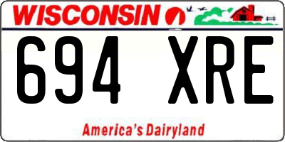 WI license plate 694XRE
