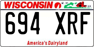 WI license plate 694XRF