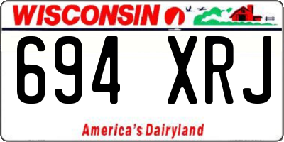 WI license plate 694XRJ