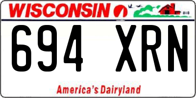 WI license plate 694XRN