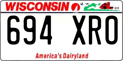 WI license plate 694XRO
