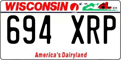 WI license plate 694XRP