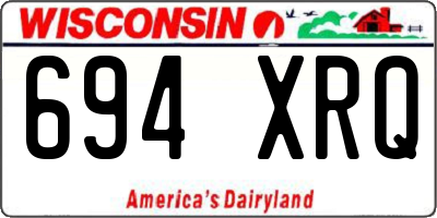 WI license plate 694XRQ