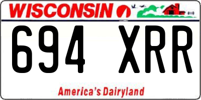 WI license plate 694XRR