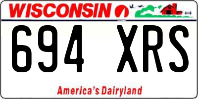 WI license plate 694XRS