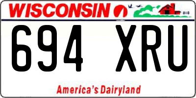 WI license plate 694XRU