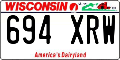 WI license plate 694XRW