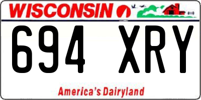 WI license plate 694XRY