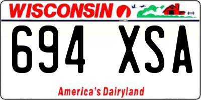WI license plate 694XSA