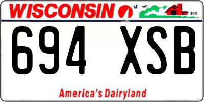 WI license plate 694XSB