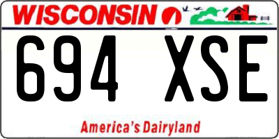WI license plate 694XSE