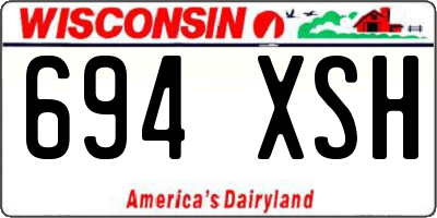 WI license plate 694XSH