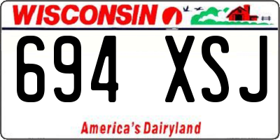 WI license plate 694XSJ