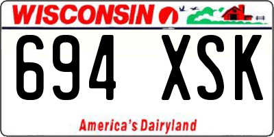 WI license plate 694XSK
