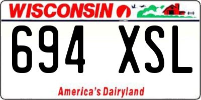 WI license plate 694XSL