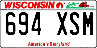 WI license plate 694XSM