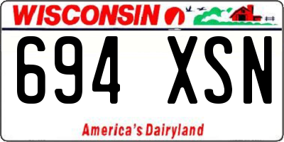 WI license plate 694XSN