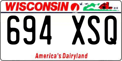 WI license plate 694XSQ