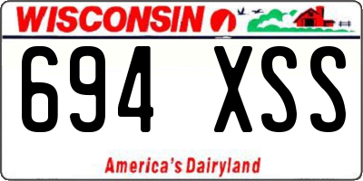 WI license plate 694XSS