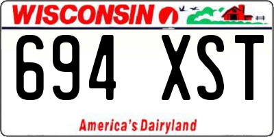 WI license plate 694XST