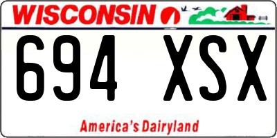 WI license plate 694XSX