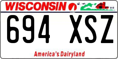 WI license plate 694XSZ