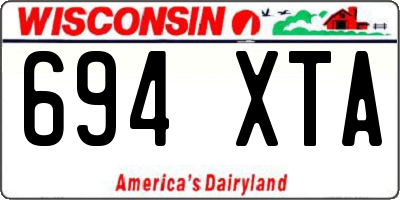 WI license plate 694XTA