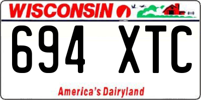 WI license plate 694XTC