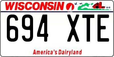 WI license plate 694XTE