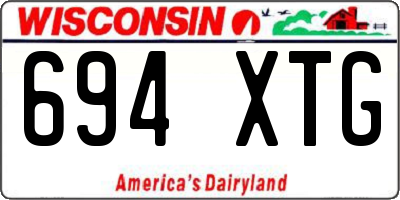 WI license plate 694XTG