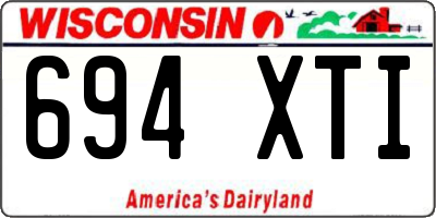 WI license plate 694XTI