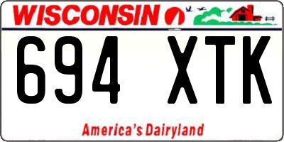 WI license plate 694XTK