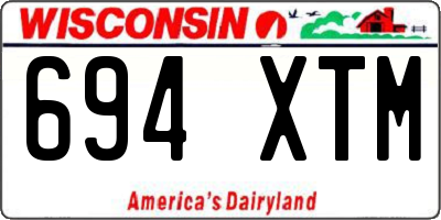 WI license plate 694XTM