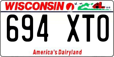 WI license plate 694XTO
