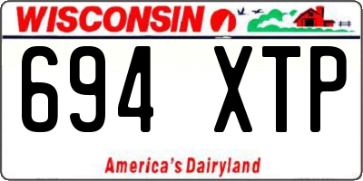 WI license plate 694XTP