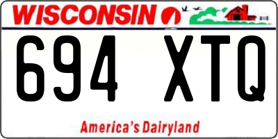 WI license plate 694XTQ