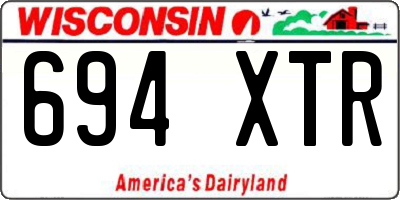 WI license plate 694XTR