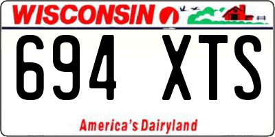 WI license plate 694XTS