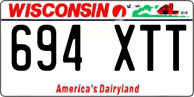 WI license plate 694XTT
