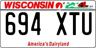 WI license plate 694XTU