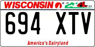 WI license plate 694XTV