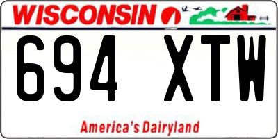 WI license plate 694XTW
