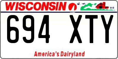 WI license plate 694XTY
