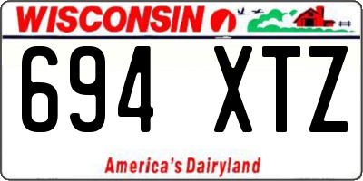WI license plate 694XTZ