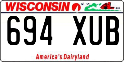 WI license plate 694XUB