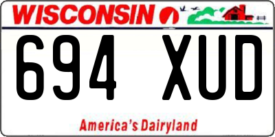 WI license plate 694XUD