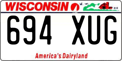 WI license plate 694XUG