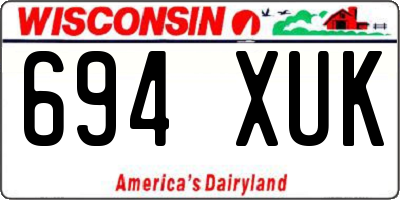 WI license plate 694XUK