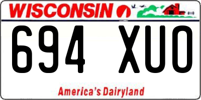 WI license plate 694XUO