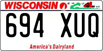 WI license plate 694XUQ
